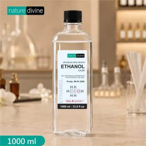 Ethanol 99.9% – Ethyl Alcohol for Cosmetics, Perfumes, Lab Use, Dilution, and Disinfectants 1000 ml (1 Litre) | Nature Divine | Sialkot, Pakistan