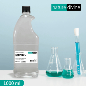 Ethanol 99.9% – Ethyl Alcohol for Cosmetics, Perfumes, Lab Use, Dilution, and Disinfectants 1000 ml (1 Litre) | Nature Divine | Sialkot, Pakistan