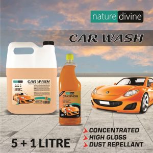 Pack of 1 Litre and 5 Litre (6000 ml) Concentrated Premium Car Wash Shampoo | Nature Divine | Sialkot, Pakistan