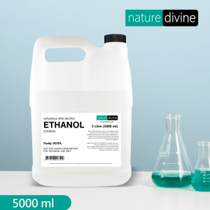 Ethanol 99.9% – Ethyl Alcohol for Cosmetics, Perfumes, Lab Use, Dilution, and Disinfectants 5 Litre | Nature Divine | Sialkot, Pakistan