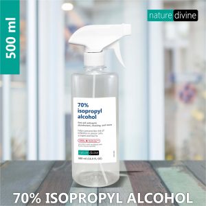 Nature Divine 70% Isopropyl Alcohol, IPA Rubbing Alcohol, Hand Rub, General Purpose Antiseptic Disinfectant and Cleaner with Trigger Spray 500 ml | Nature Divine | Sialkot, Pakistan