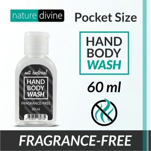 Nature Divine Pocket and Travel Size Antibacterial, Unscented, Fragrance-free, Hand Wash, Body Wash Liquid for Hajj, Umrah and Sensitive Skin 60 ml | Nature Divine | Sialkot, Pakistan