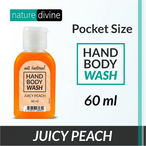 Nature Divine Pocket and Travel Size Antibacterial Juicy Peach Hand Wash, Hand Soap and Body Wash 60 ml | Nature Divine | Sialkot, Pakistan 2