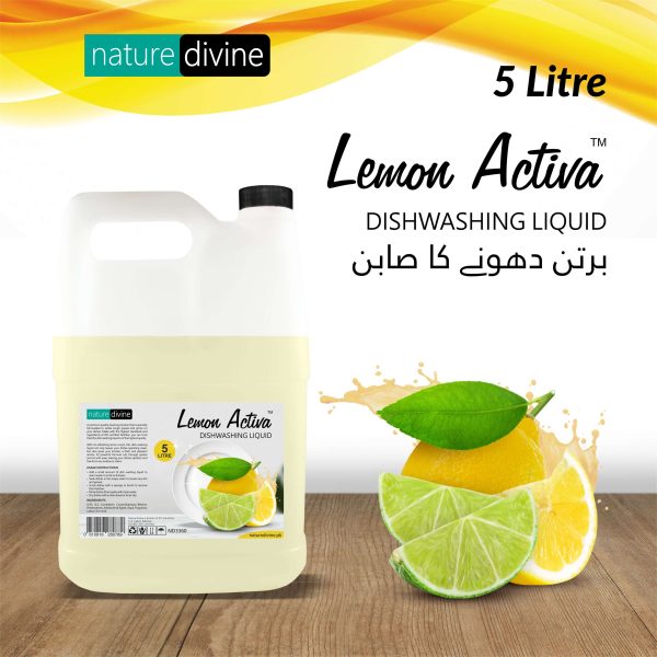 Nature Divine – Lemon Activa Dishwashing Liquid, Kitchen Cleaner and Dish Wash Refill Pack 5 Litre | Nature Divine | Sialkot, Pakistan 2