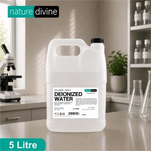 Demineralized Deionized Water 5 Litre – Laboratory, Cosmetics and Analytical Grade | Nature Divine | Sialkot, Pakistan