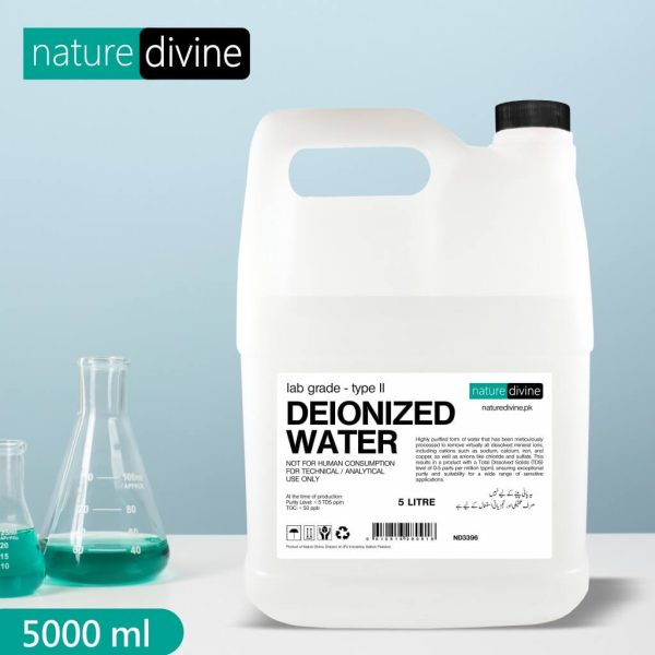 Demineralized Deionized Water 5 Litre – Laboratory, Cosmetics and Analytical Grade | Nature Divine | Sialkot, Pakistan 2