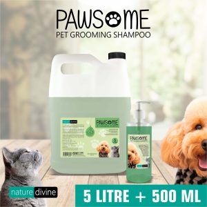 PAWSOME Pet Grooming Shampoo for Dogs, Cats and Domestic Animals 5 Litre and 500 ml | Nature Divine | Sialkot, Pakistan