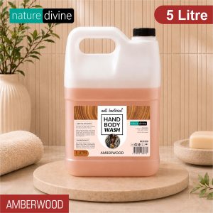 5 Litre Nature Divine Antibacterial Amber Wood Hand Wash, Hand Soap, Body Wash Liquid | Nature Divine | Sialkot, Pakistan
