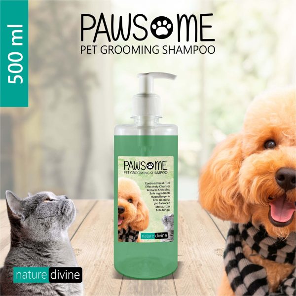 Nature Divine – PAWSOME Pet Grooming Shampoo for Dogs, Cats and Domestic Animals 500 ml with Pump | Nature Divine | Sialkot, Pakistan 2